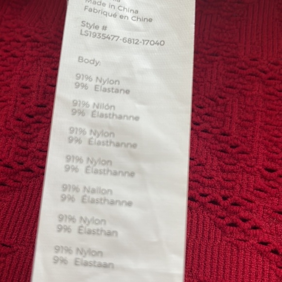 Fabletics Flora Seamless Long Sleeve Top Red - Picture 6 of 11